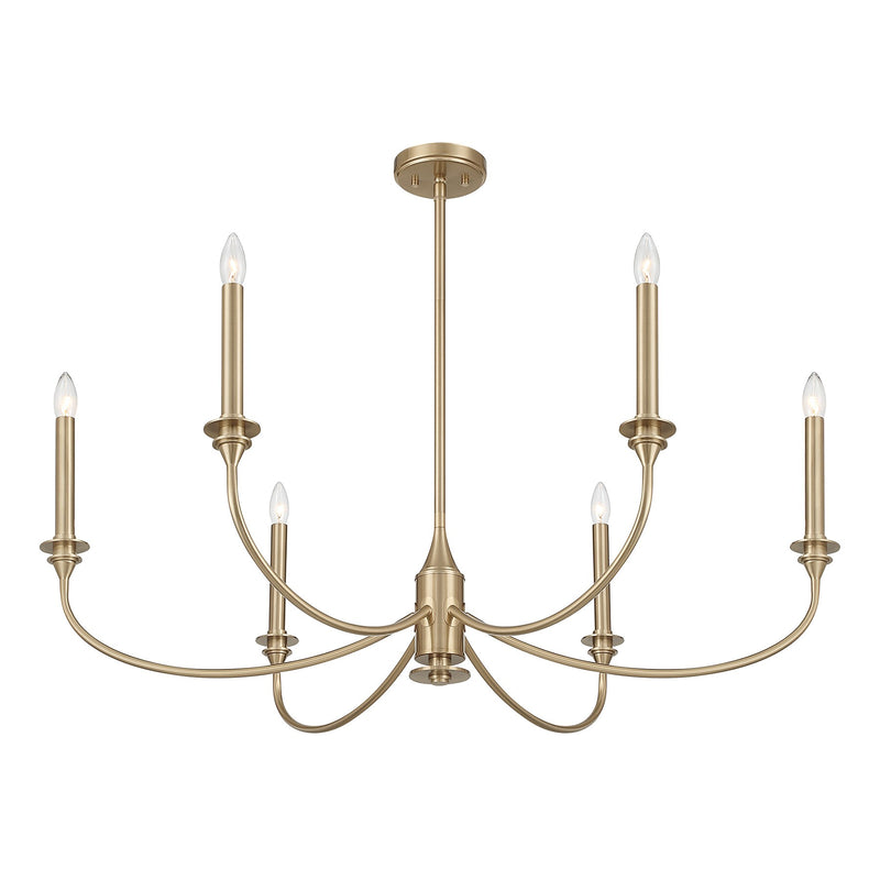 Savoy House 1-1500-6-127 Six Light Chandelier, Noble Brass (4)