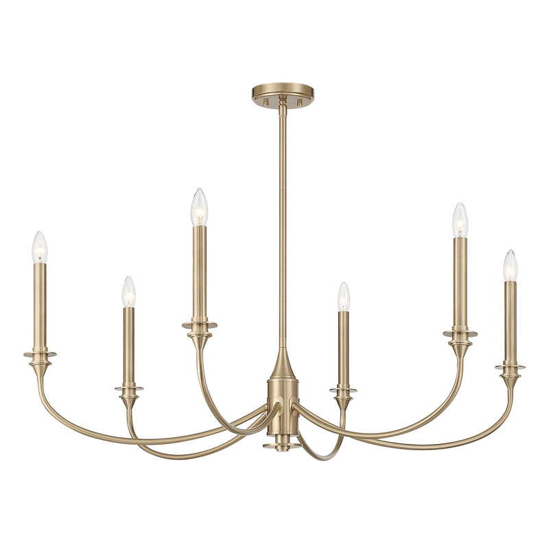 Savoy House 1-1500-6-127 Six Light Chandelier, Noble Brass (5)