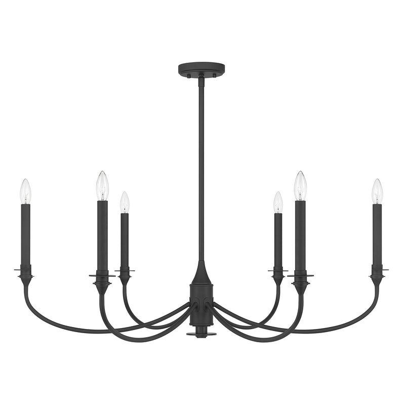 Savoy House 1-1500-6-89 Six Light Chandelier, Matte Black (2)