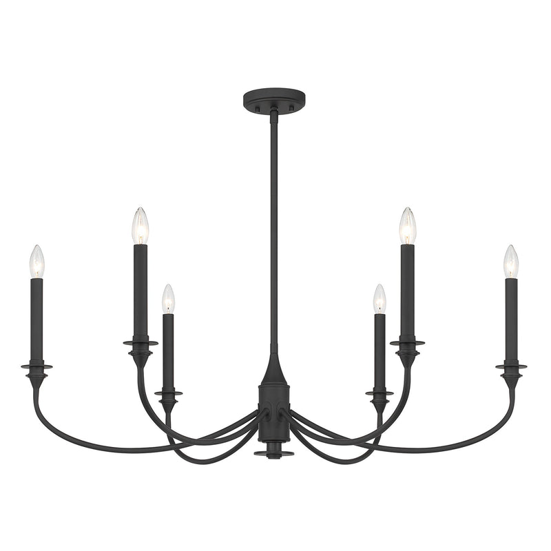 Savoy House 1-1500-6-89 Six Light Chandelier, Matte Black (3)