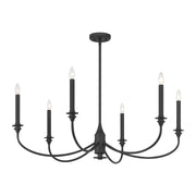 Savoy House 1-1500-6-89 Six Light Chandelier, Matte Black (5)