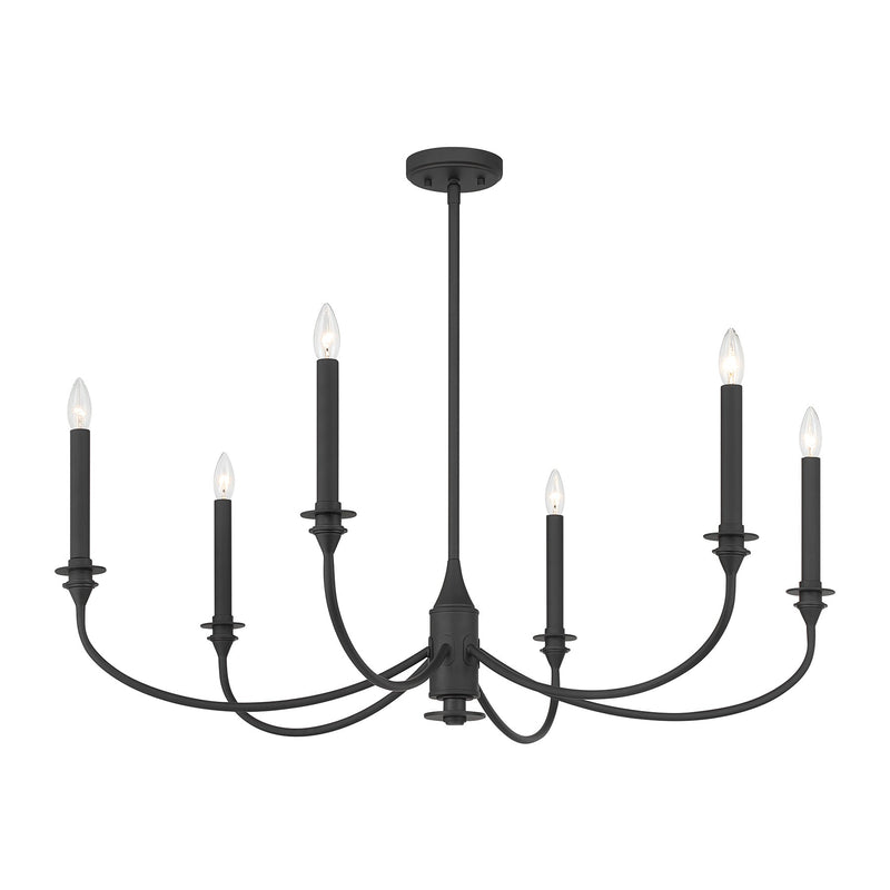 Savoy House 1-1500-6-89 Six Light Chandelier, Matte Black (5)