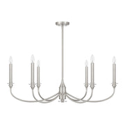 Savoy House 1-1500-6-SN Six Light Chandelier, Satin Nickel (2)