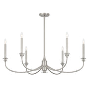 Savoy House 1-1500-6-SN Six Light Chandelier, Satin Nickel (3)