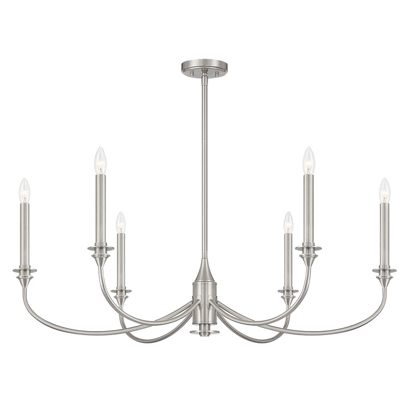 Savoy House 1-1500-6-SN Six Light Chandelier, Satin Nickel (3)