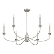 Savoy House 1-1500-6-SN Six Light Chandelier, Satin Nickel (4)