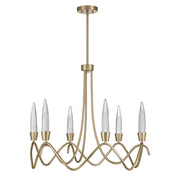 Savoy House 1-1798-6-127 LED Chandelier, Noble Brass (2)