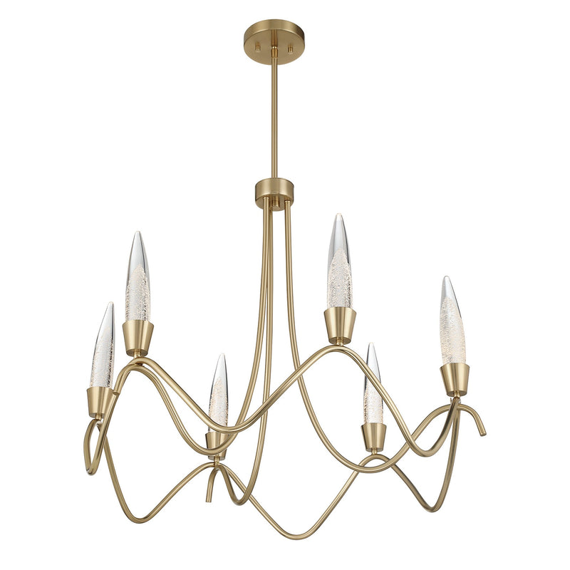 Savoy House 1-1798-6-127 LED Chandelier, Noble Brass (4)