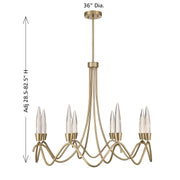 Savoy House 1-1799-8-127 LED Chandelier, Noble Brass (6)