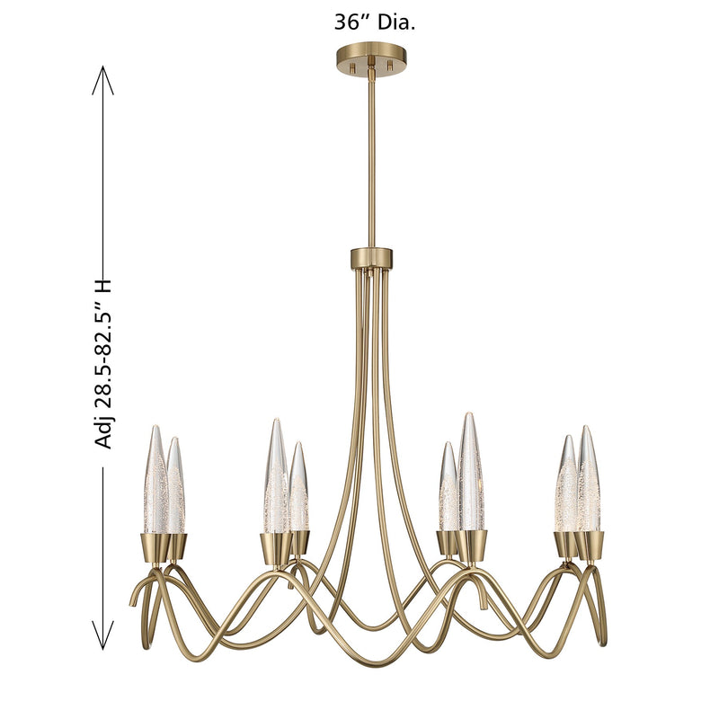 Savoy House 1-1799-8-127 LED Chandelier, Noble Brass (6)
