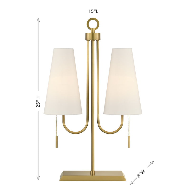 Savoy House 11-DF10 Two Light Table Lamp,  (6)