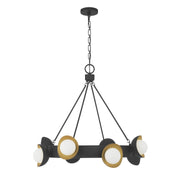 Savoy House 1-2411-8-343 LED Chandelier, Black Cashmere/True Gold (2)