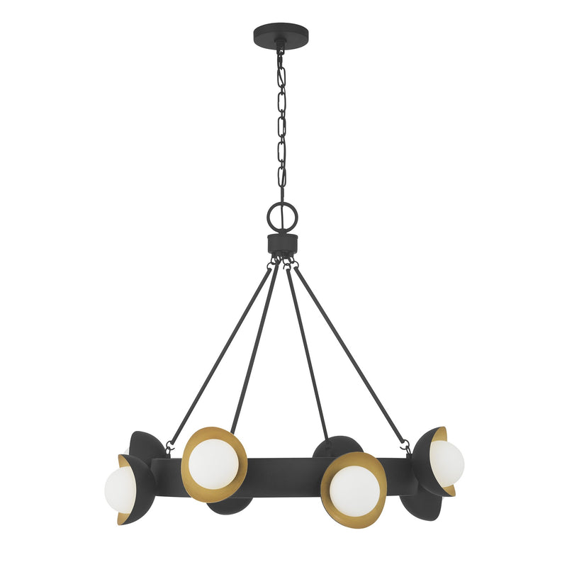 Savoy House 1-2411-8-343 LED Chandelier, Black Cashmere/True Gold (2)