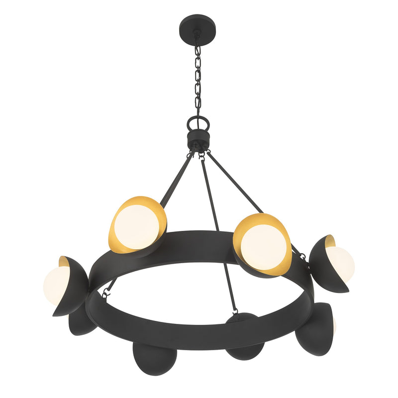 Savoy House 1-2411-8-343 LED Chandelier, Black Cashmere/True Gold (4)