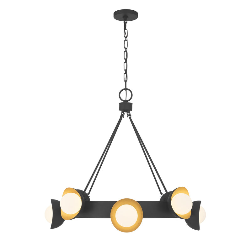 Savoy House 1-2411-8-343 LED Chandelier, Black Cashmere/True Gold (5)
