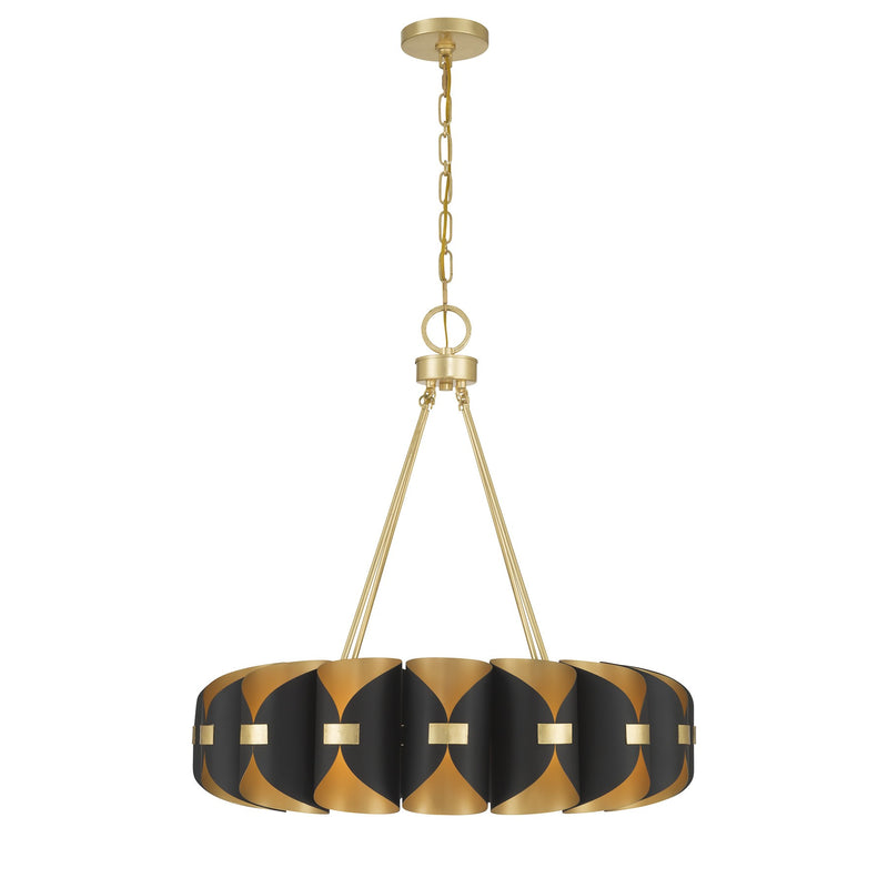 Savoy House 1-2414-16-343 LED Chandelier, Black Cashmere/True Gold (5)