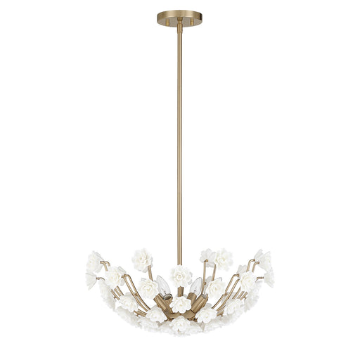 Savoy House 1-2500-4-127 Four Light Chandelier, Noble Brass (2)