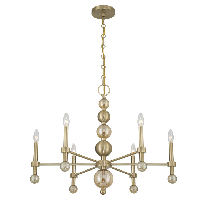 Savoy House 1-2511-6-127 Six Light Chandelier, Noble Brass (3)