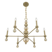 Savoy House 1-2511-6-127 Six Light Chandelier, Noble Brass (4)
