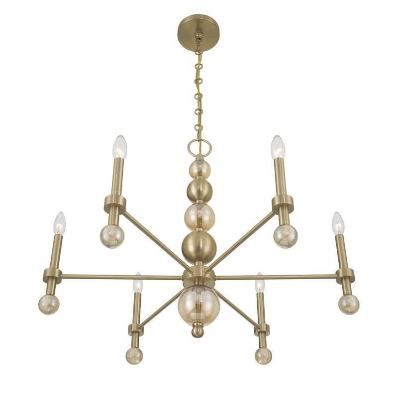 Savoy House 1-2511-6-127 Six Light Chandelier, Noble Brass (4)