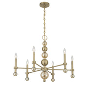 Savoy House 1-2511-6-127 Six Light Chandelier, Noble Brass (5)
