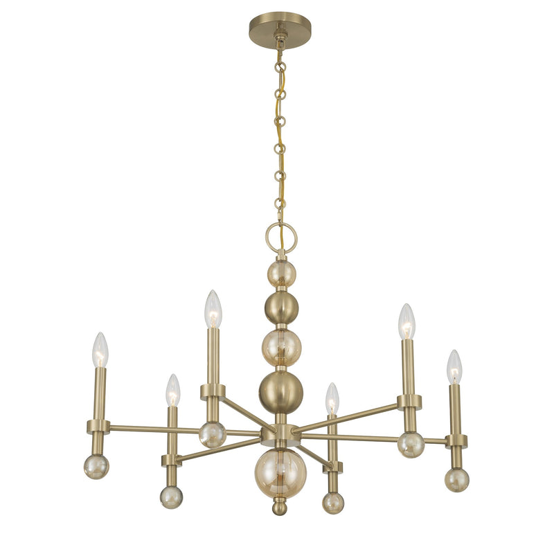 Savoy House 1-2511-6-127 Six Light Chandelier, Noble Brass (5)