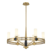 Savoy House 1-2914-6-322 Six Light Chandelier, Warm Brass (3)