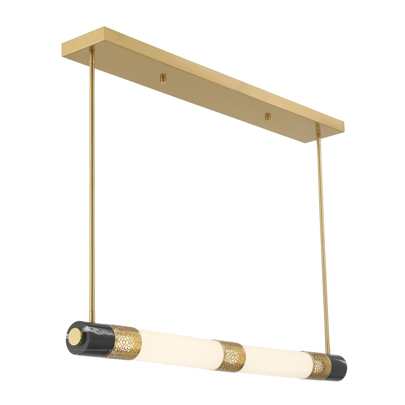 Savoy House 1-2917-1-322 LED Linear Chandelier, Warm Brass (4)