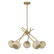 Savoy House 1-2968-5-322 Five Light Chandelier, Warm Brass (2)