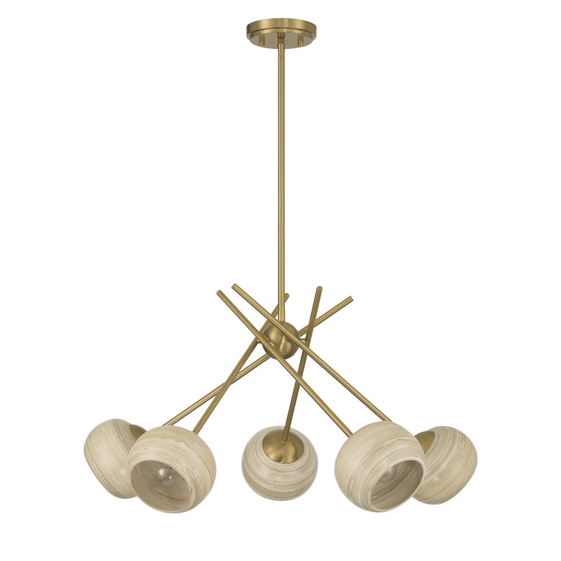 Savoy House 1-2968-5-322 Five Light Chandelier, Warm Brass (2)