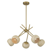 Savoy House 1-2968-5-322 Five Light Chandelier, Warm Brass (3)