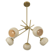 Savoy House 1-2968-5-322 Five Light Chandelier, Warm Brass (4)
