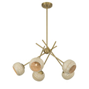 Savoy House 1-2968-5-322 Five Light Chandelier, Warm Brass (5)