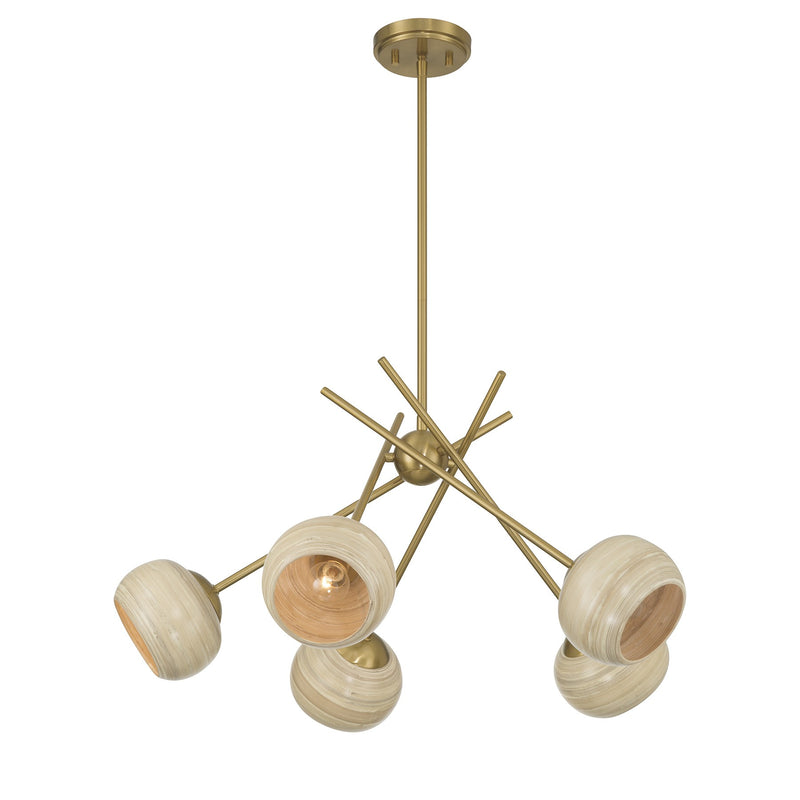 Savoy House 1-2968-5-322 Five Light Chandelier, Warm Brass (5)
