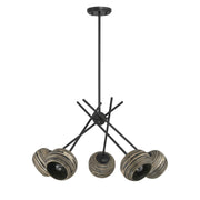Savoy House 1-2968-5-89 Five Light Chandelier, Matte Black (2)