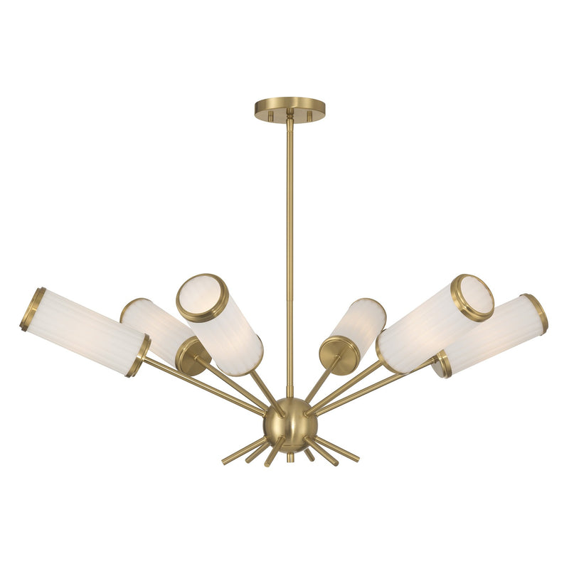 Savoy House 1-3198-6-322 Six Light Chandelier, Warm Brass (5)