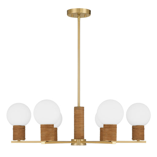 Savoy House 1-4080-6-322 Six Light Chandelier, Warm Brass (2)