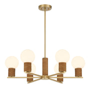 Savoy House 1-4080-6-322 Six Light Chandelier, Warm Brass (3)