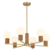 Savoy House 1-4080-6-322 Six Light Chandelier, Warm Brass (5)