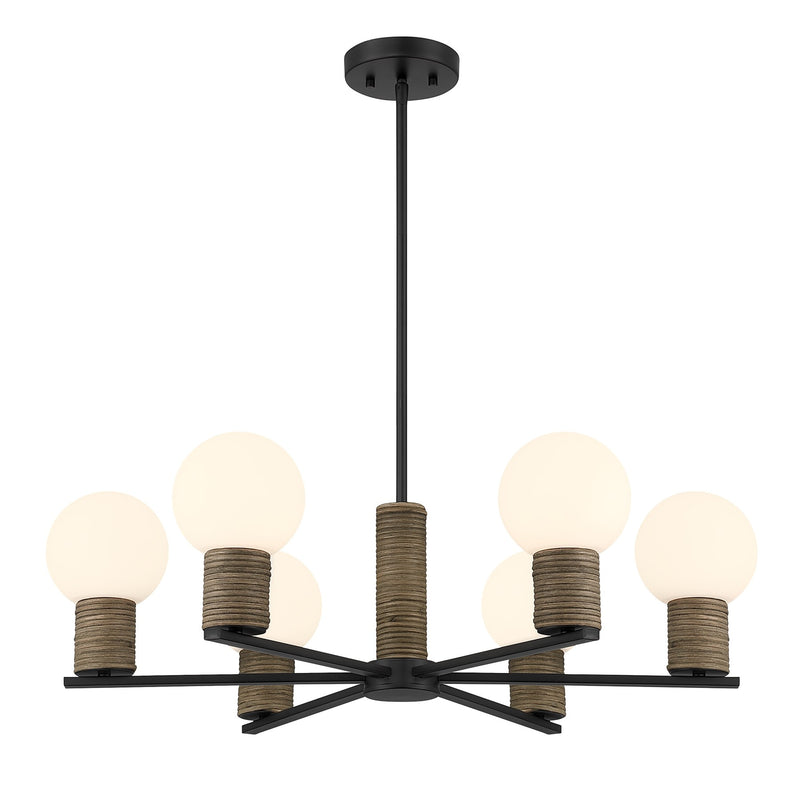 Savoy House 1-4080-6-89 Six Light Chandelier, Matte Black (3)