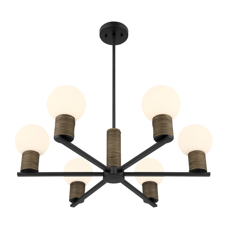 Savoy House 1-4080-6-89 Six Light Chandelier, Matte Black (4)