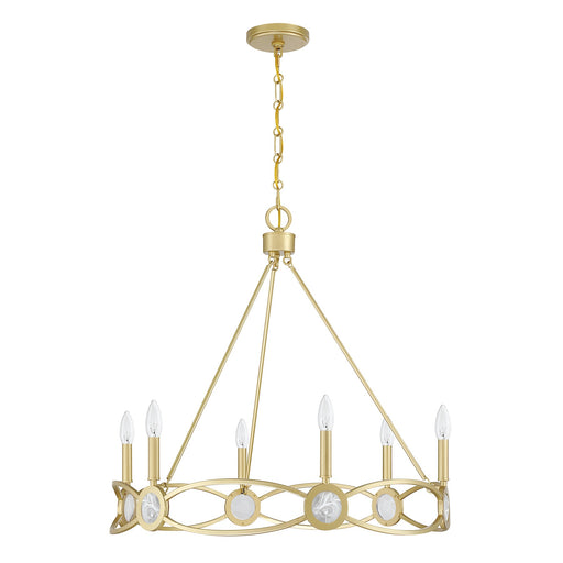 Savoy House 1-4101-6-328 Six Light Chandelier, Spun Gold (2)