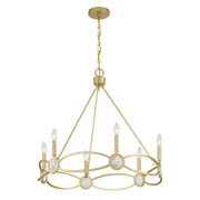 Savoy House 1-4101-6-328 Six Light Chandelier, Spun Gold (3)