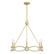 Savoy House 1-4101-6-328 Six Light Chandelier, Spun Gold (4)