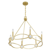 Savoy House 1-4101-6-328 Six Light Chandelier, Spun Gold (5)