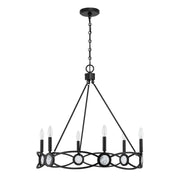 Savoy House 1-4101-6-89 Six Light Chandelier, Matte Black (2)