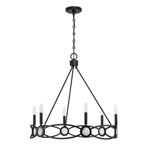 Savoy House 1-4101-6-89 Six Light Chandelier, Matte Black (2)