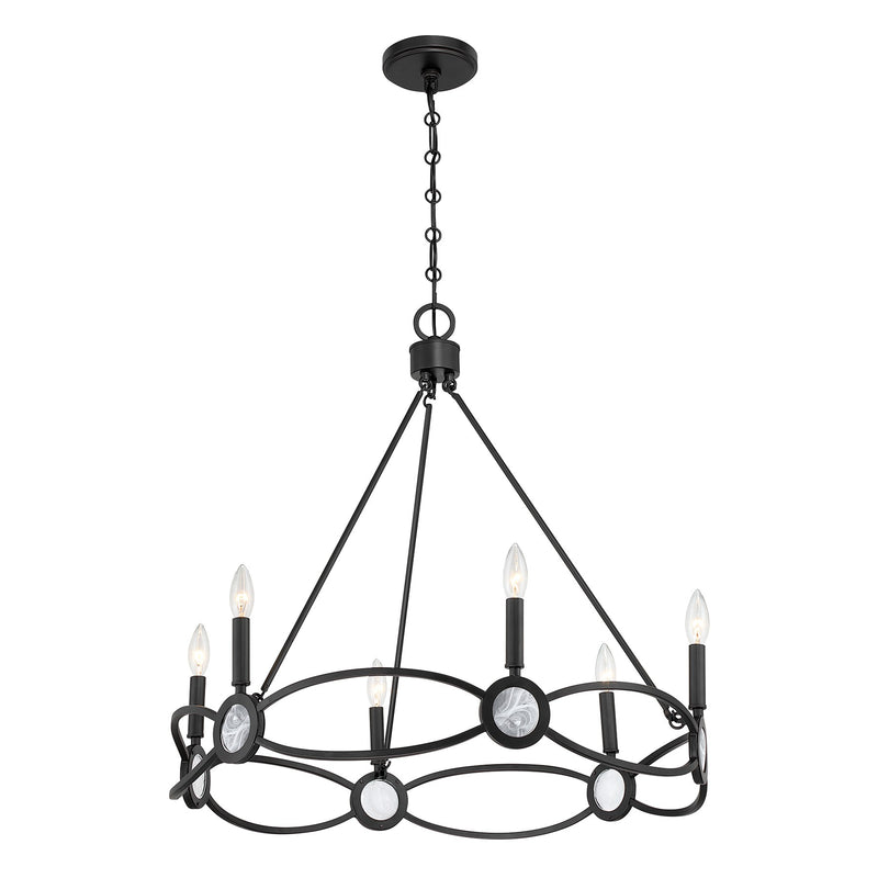 Savoy House 1-4101-6-89 Six Light Chandelier, Matte Black (3)