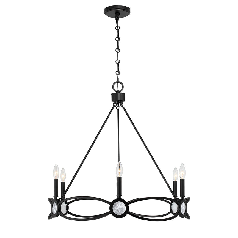 Savoy House 1-4101-6-89 Six Light Chandelier, Matte Black (5)