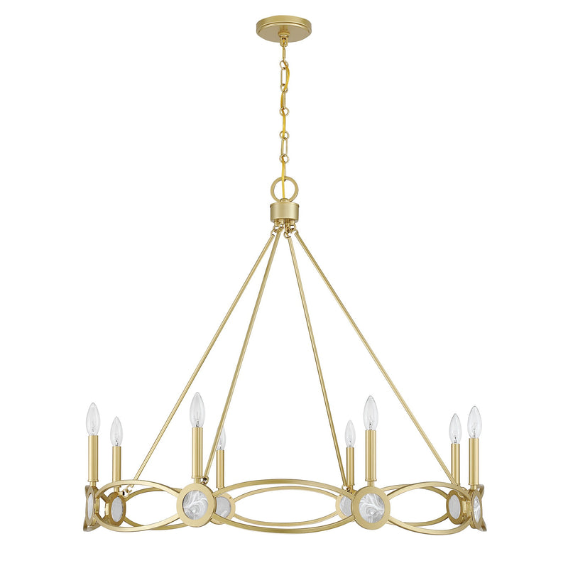 Savoy House 1-4102-8-328 Eight Light Chandelier, Spun Gold (2)